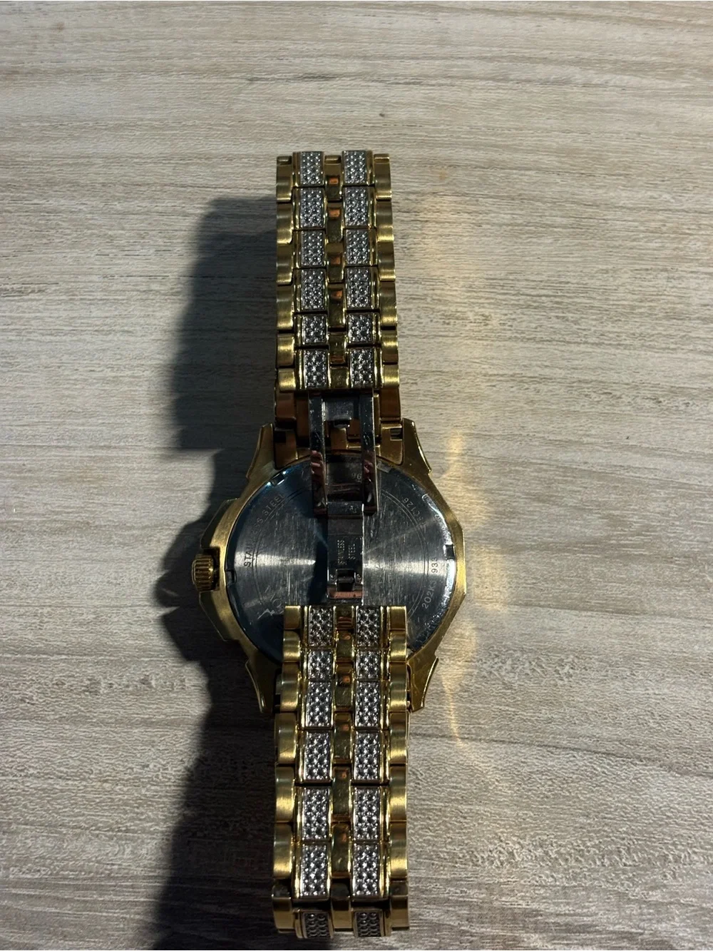 Bulova Gold and Silver Crystal-Accented Men's Chronograph Watch - Picture 5 of 6